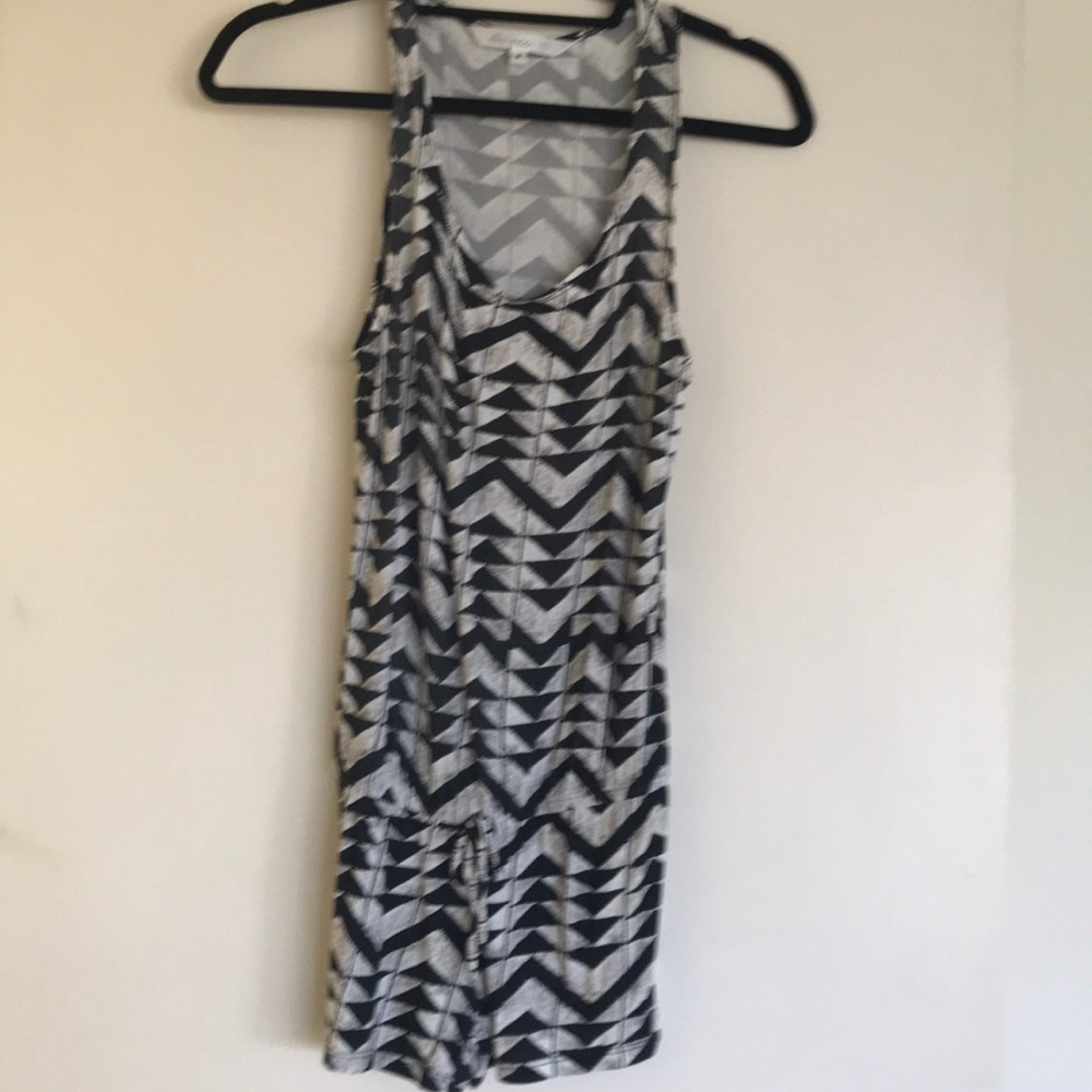 Aztec print cotton short sleeve romper